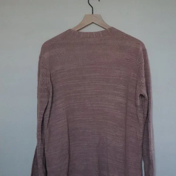 Pink Rose Madewell Cardigan Size Small Lightweight Ribbed - Picture 5 of 5